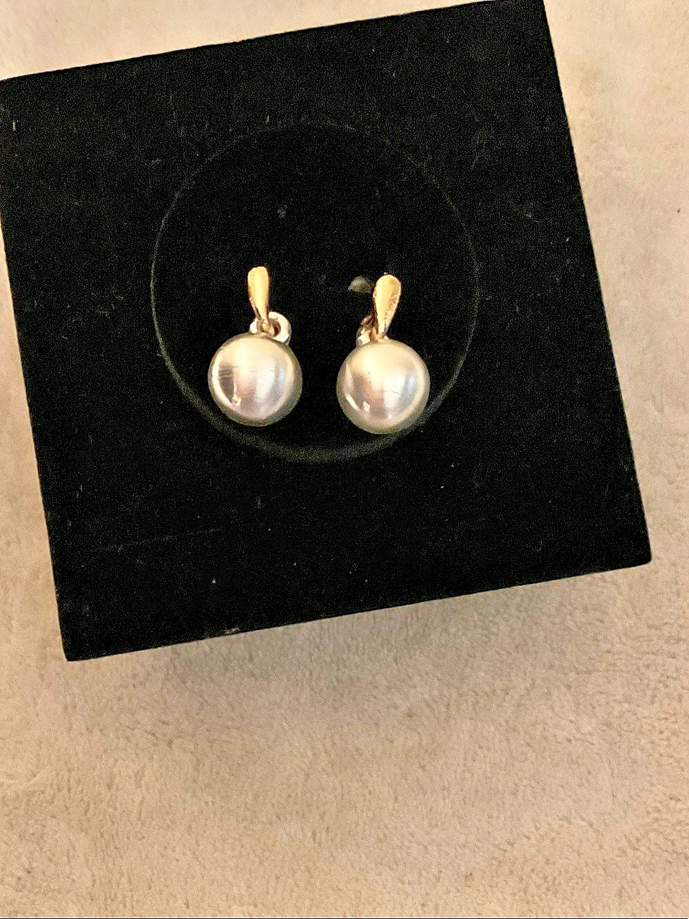 Round Drop Earrings in Silver & Gold